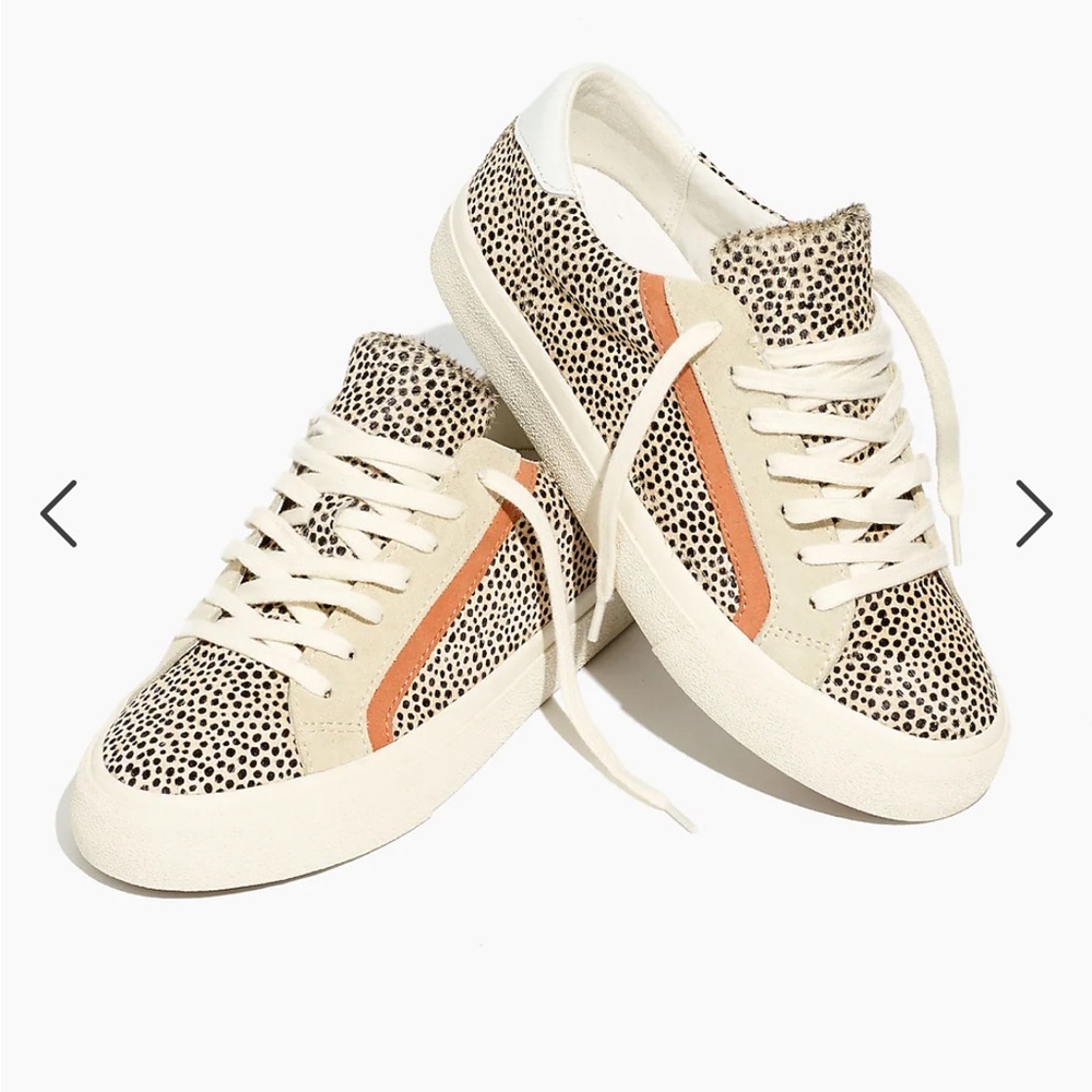 Madewell Sidewalk Low-Top Sneakers in Spotted Calf Hair